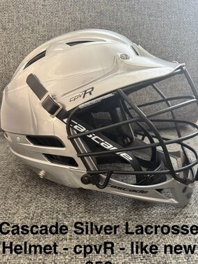 Cascade CPV-R Men's Lacrosse Helmet in Silver
